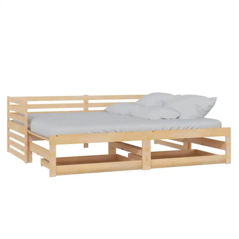 Houten Slaapbank van Massief Grenenhout met Goede Afmetingen - Bruin - Bedden & bedframes