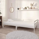 Houten Slaapbank van Massief Grenenhout voor Logees en Comfort - Wit - Bedden & bedframes