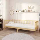 Houten Slaapbank van Massief Grenenhout voor Logees en Zitcomfort - Naturel - Bedden & bedframes