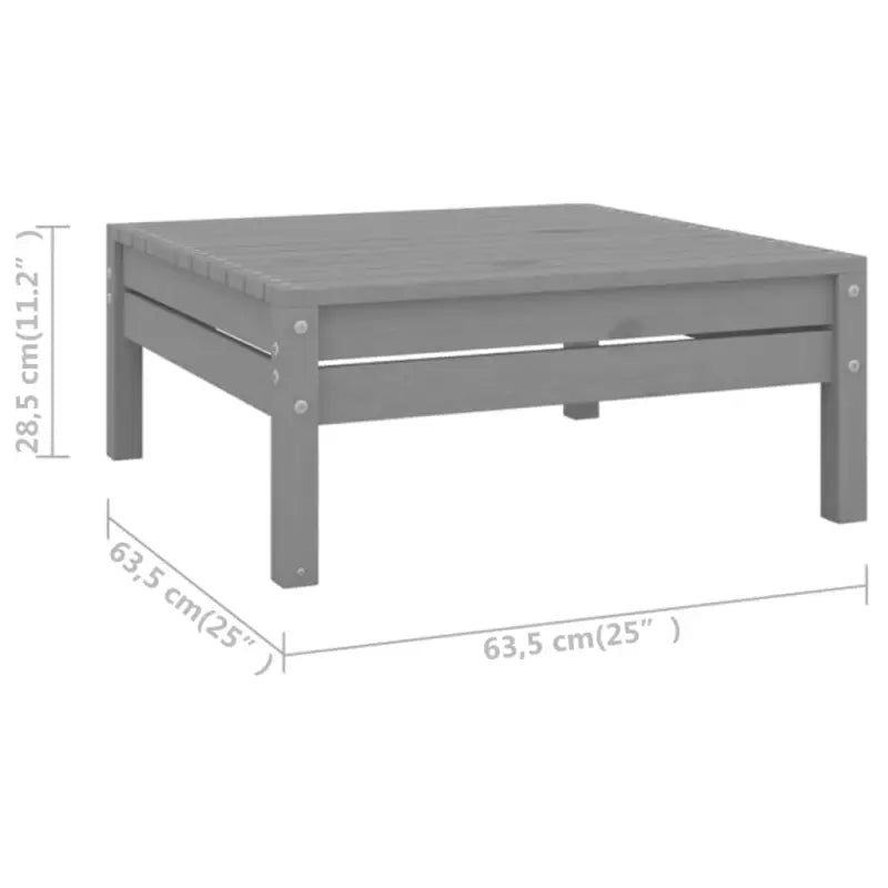 Houten tuinset van massief grenenhout met voetenbank tafel - Tuinsets