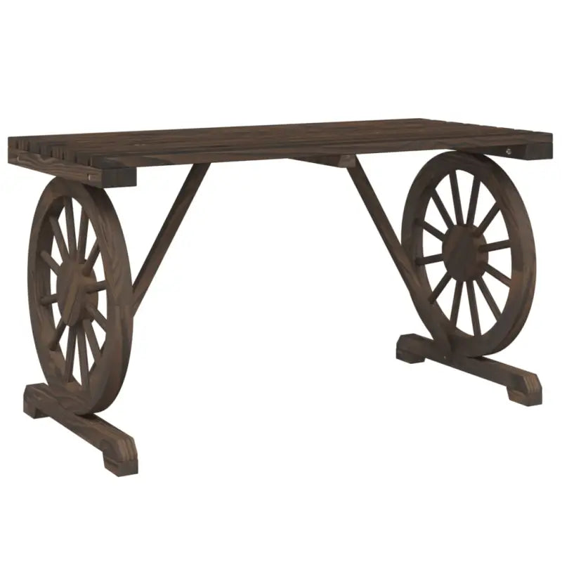 Houten tuinset van massief vurenhout met gebrande uitstraling - Tuinsets