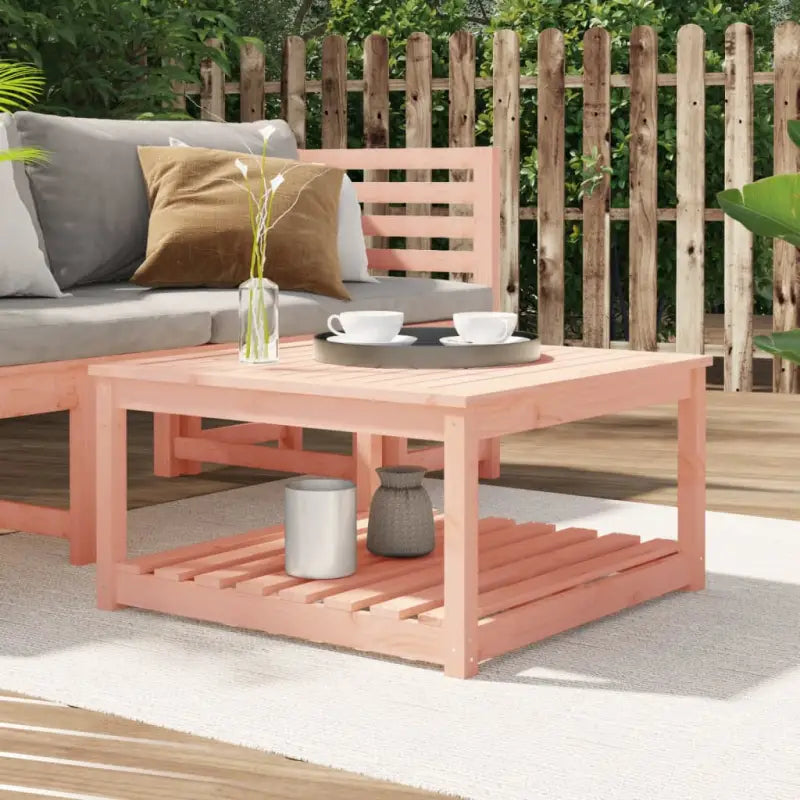 Houten tuintafel van massief grenenhout voor tuin en terras - Natuurlijk douglashout / 82.5 x 82.5 x 45 cm / 1