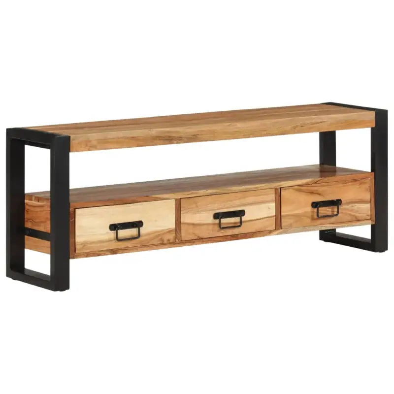 Houten tv-meubel in antieke stijl van massief acaciahout - 1 / 120 cm / Massief acaciahout - Tv-meubels