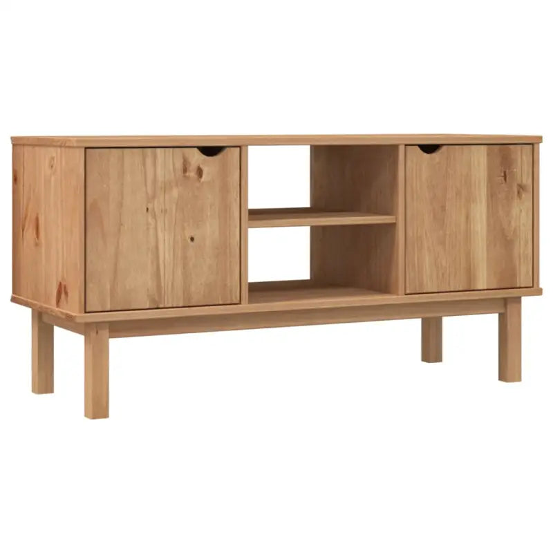 Houten TV-meubel in Scandinavisch design van massief grenenhout - Bruin / 1 - Tv-meubels