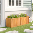 Houten verhoogde plantenbak in massief teakhout voor tuindecoratie - 150 x 50 x 50 cm / 1 - Bloempotten & plantenbakken