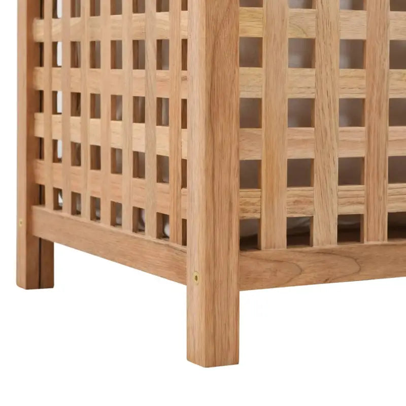 Houten wasmand van massief walnotenhout met natuurlijk ontwerp - 39 x 39 x 65 cm / 1 - Wasmanden