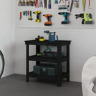 Houten werkbank van massief grenenhout voor een rustieke uitstraling - Zwart / 78.5 x 50 x 80 cm / 1 - Werkbanken