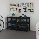 Houten werkbank van massief grenenhout voor een rustieke uitstraling - Zwart / 142.5 x 50 x 80 cm / 1 - Werkbanken