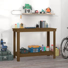 Houten werkbank van massief grenenhout voor je garage - Honingbruin / 110 x 50 x 80 cm / 1 - Werkbanken