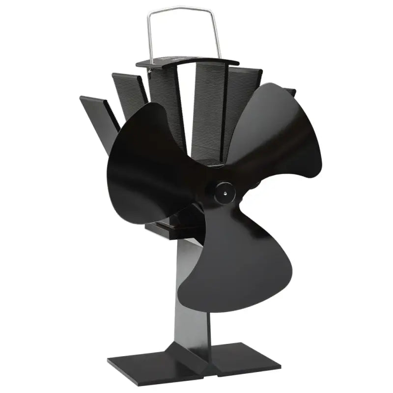 Houtkachel ventilator van geanodiseerd aluminium voor efficiënte verwarming - 14,5 x 12 x 21,5 cm (3 vinnen)