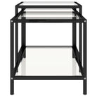 Industriële bijzettafels met gehard glas en gepoedercoat staal - Bijzettafels