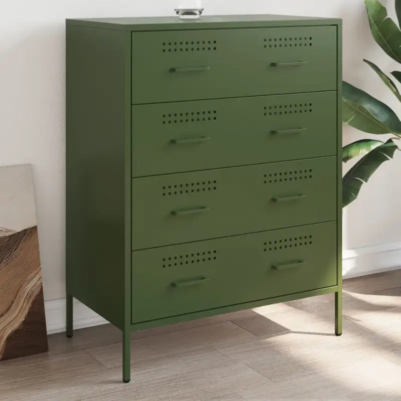 Industriële dressoir met stevig staal voor woon en slaapkamer - Groen / 1 - Dressoirs & buffetkasten