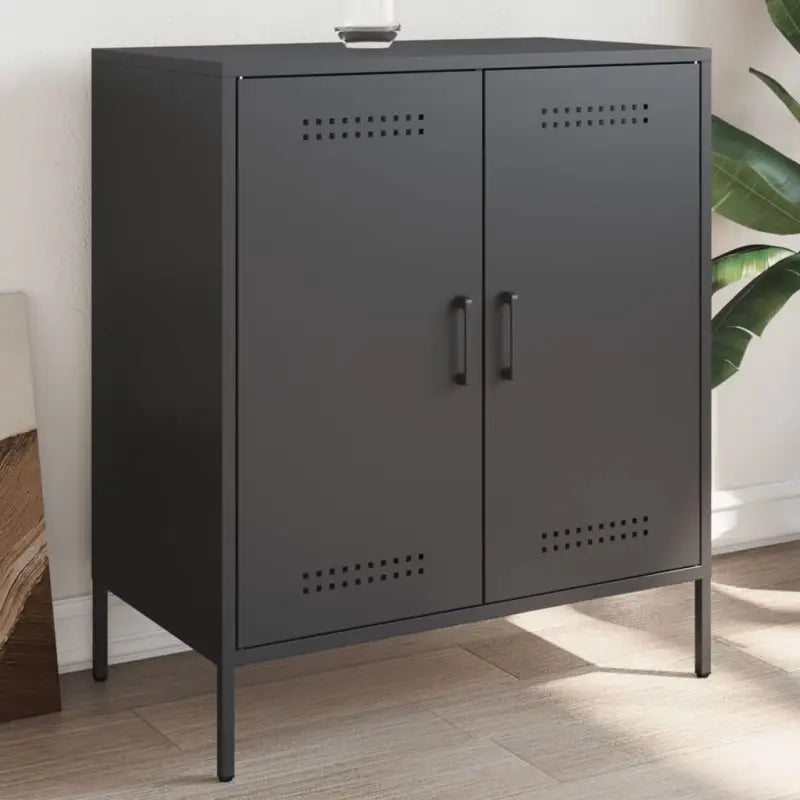 Industriële dressoir met stevig staal voor woon en slaapkamer - Zwart / 1 - Dressoirs & buffetkasten