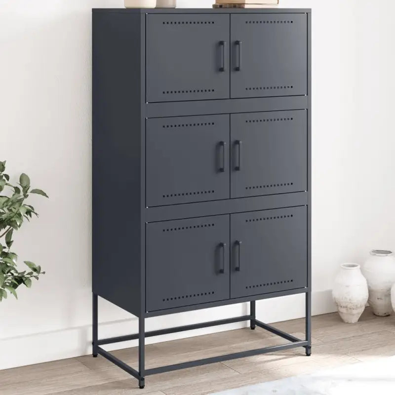 Industriële Dressoir van Staal voor Woon- of Slaapkamer - Antraciet / 1 - Dressoirs & buffetkasten