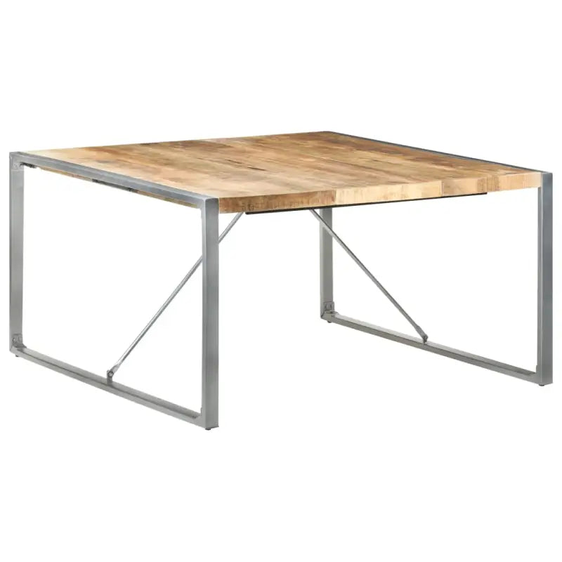 Industriële eettafel van massief acaciahout voor een uniek meubelstuk - Grijs / 1 / Ruw mangohout - Eettafels