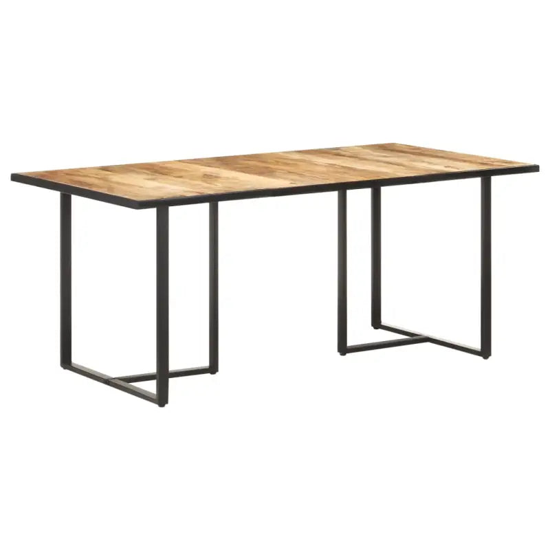 Industriële eettafel van massief mangohout voor een robuuste look - 180 x 90 x 76 cm / 1 / Ruw mangohout - Eettafels