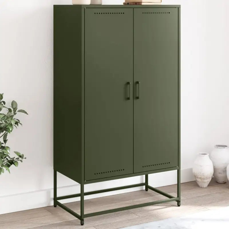 Industriële hoge kast voor woonkamer en slaapkamer van robuust staal - Groen / 1 - Dressoirs & buffetkasten