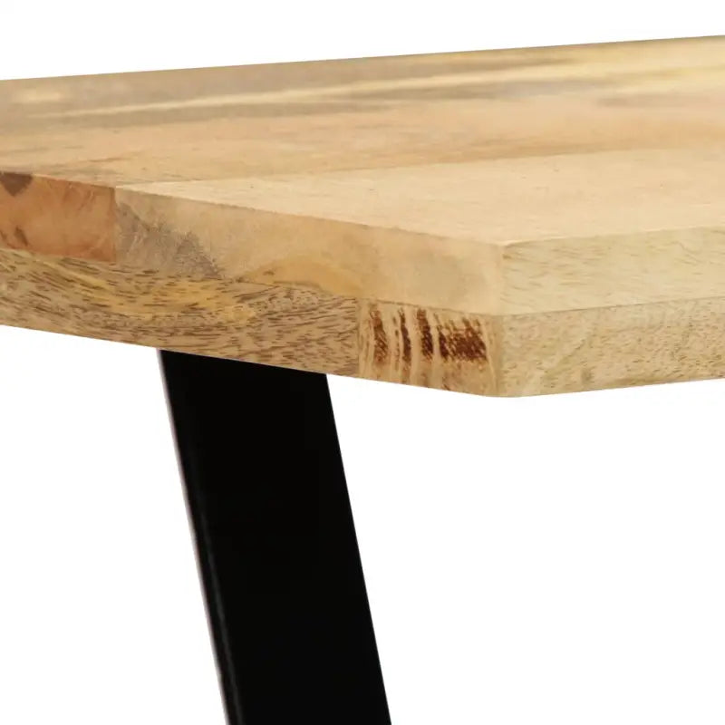 Industriële houten bankje voor keuken en eettafel van massief mangohout - Bruin / 110 cm - Keuken- & eettafelbanken