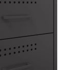 Industriële nachtkastje met koudgewalst staal en verstelbare schroefpoten - Nachtkastjes