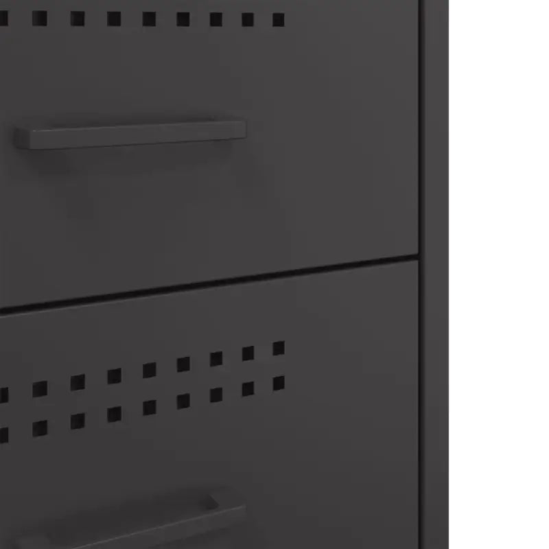 Industriële nachtkastje met koudgewalst staal en verstelbare schroefpoten - Nachtkastjes