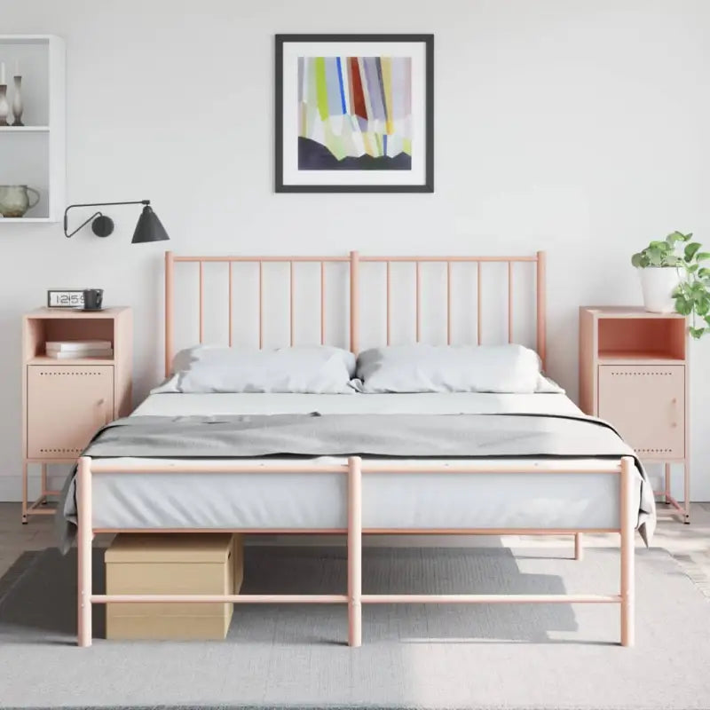 Industriële nachtkastjes eenvoudig schoon te maken en duurzaam - Roze / 2 - Nachtkastjes