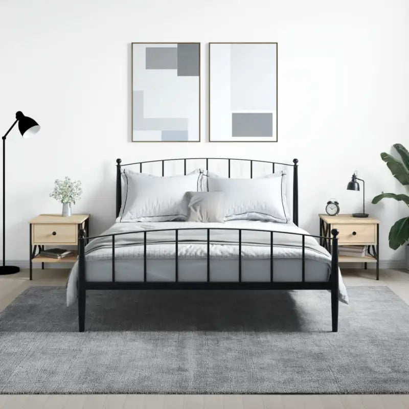 Industriële nachtkastjes met verstelbare poten en grijs sonoma eiken look - Sonoma eiken / 2 - Nachtkastjes