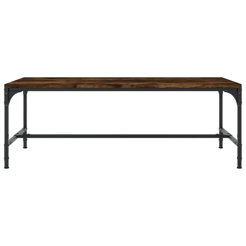 Industriële salontafel met bewerkt hout en aanpasbare poten - Salontafels