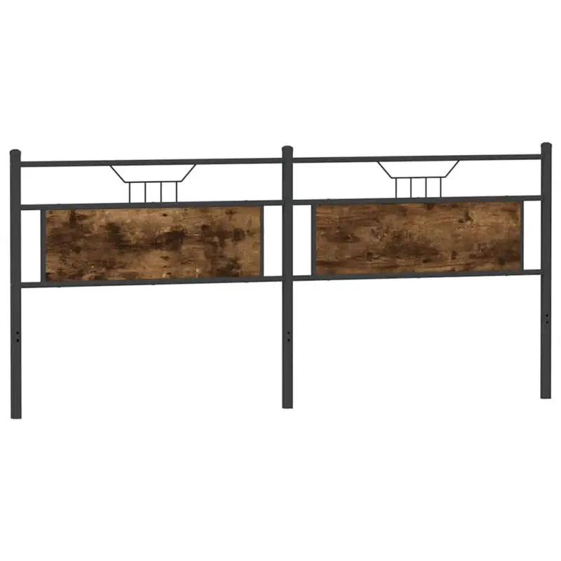 Industriële stijl hoofdbord van bewerkt hout met vierkante buizen - Hoofdborden en voetborden
