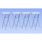Inklapbare bartafels met MDF tafelblad en stalen poten - Wit / 4 - Klaptafels
