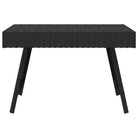 Inklapbare bijzettafel met gepoedercoat stalen frame en poly rattan - Bijzettafels