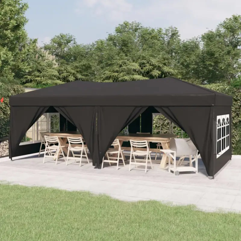 Inklapbare partytent met 210D Oxford stof voor buitenevenementen - Antraciet / 3 x 6 m / 1 - Partytenten & prieëlen