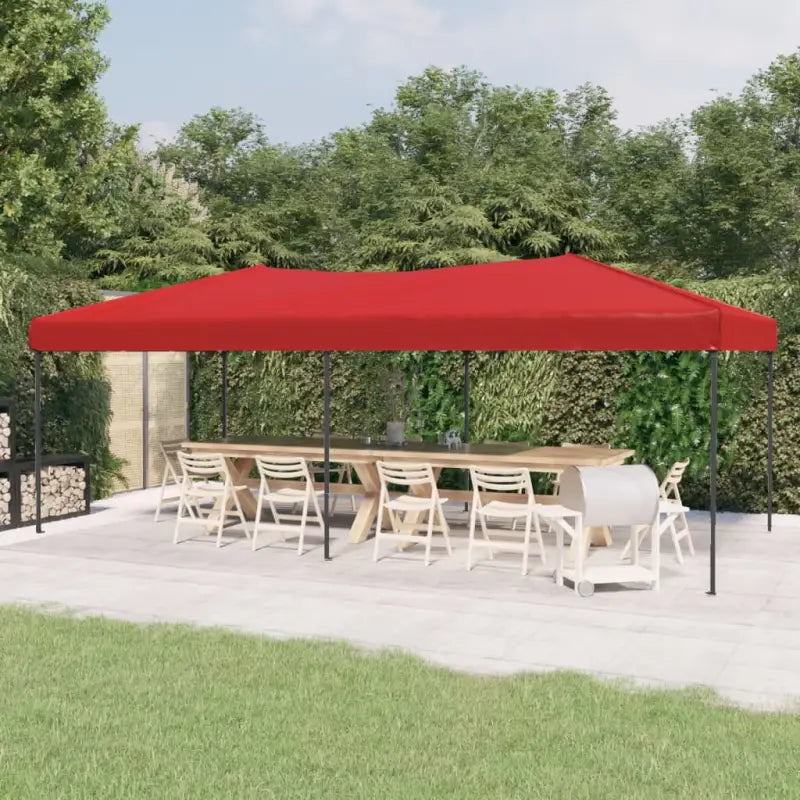 Inklapbare Partytent met 210d Oxford stof voor buitenevenementen - Rood / 3 x 6 m / 1 - Partytenten & prieëlen