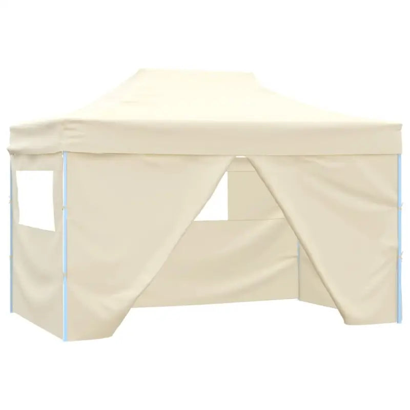 Inklapbare partytent met oxford stof en gepoedercoat staal voor buitenactiviteiten - Crème / 1 / Met 4 wanden