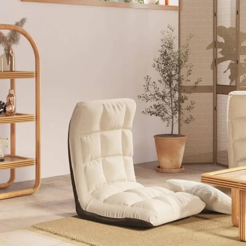 Inklapbare vloerstoel voor comfortabel ontspannen en spelen - Crème / 1 - Vloerstoelen