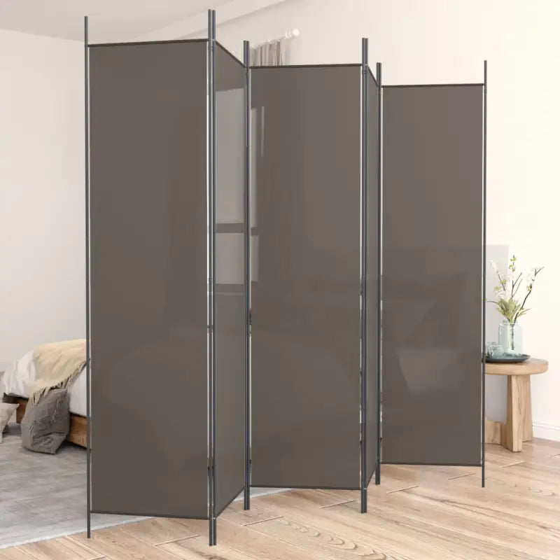 Kamerscherm met ademende stof voor privacy en sfeervolle indeling - Antraciet / 250 x 200 cm / 5 - Kamerschermen