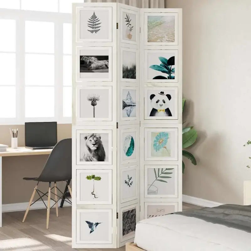 Kamerscherm van massief paulowniahout voor gebruik binnenshuis - 40 x 220 cm / 3 - Kamerschermen