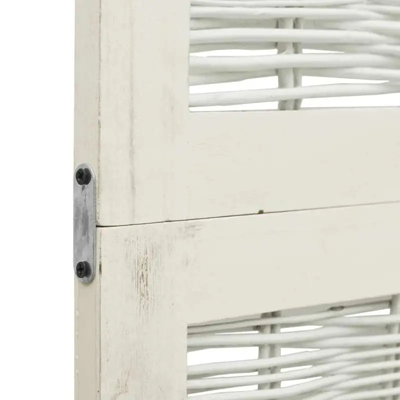 Kamerscherm van wilgentakken voor gebruik binnenshuis met massief paulowniahout - Kamerschermen