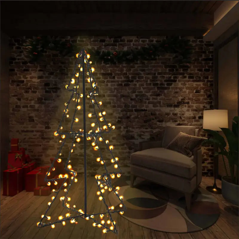 Kerstkegelboom met krachtige LED’s voor sfeervolle versiering - Warmwit / 120 x 78 cm / 1 - Kerstbomen