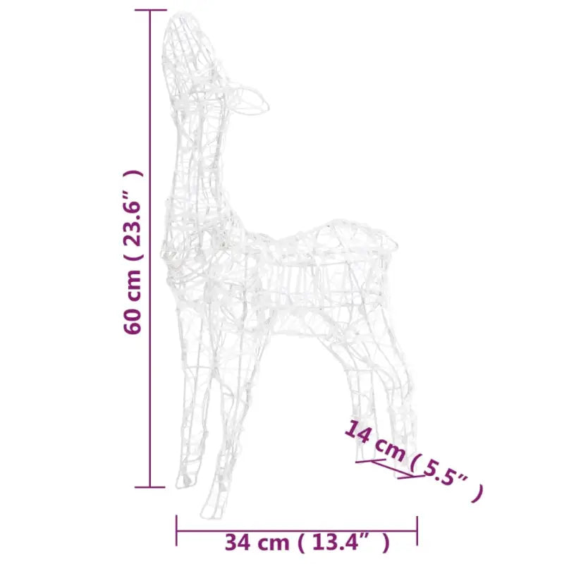 Kerstverlichting met rendierfamilie en lange verlengkabel voor de feestdagen - Kerstverlichting