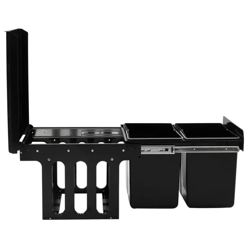 Keukenkast afvalbak met twee aparte bakken voor makkelijk scheiden - 48 x 34.3 x 35.1 cm / 36 l / 2 - Prullenbakken