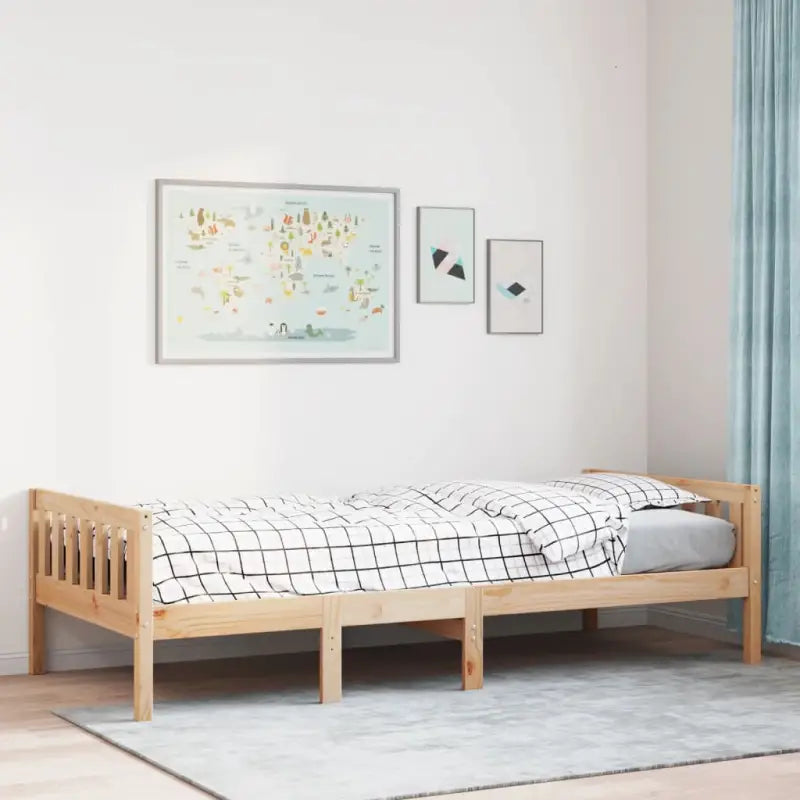 Kinderbed met massief grenenhout voor een duurzame nachtrust - Naturel / 75 x 190 cm - Bedden & bedframes