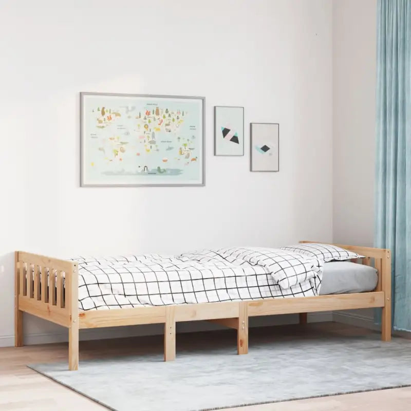 Kinderbed met massief grenenhout voor een duurzame nachtrust - Naturel / 90 x 190 cm - Bedden & bedframes