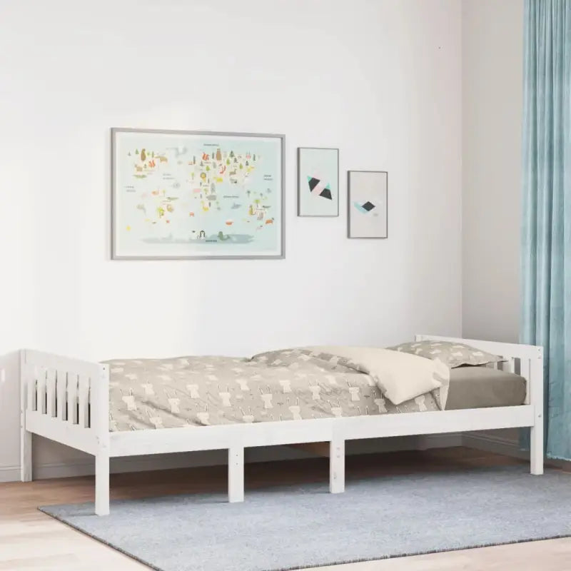 Kinderbed met massief grenenhout voor een duurzame nachtrust - Wit / 80 x 200 cm - Bedden & bedframes