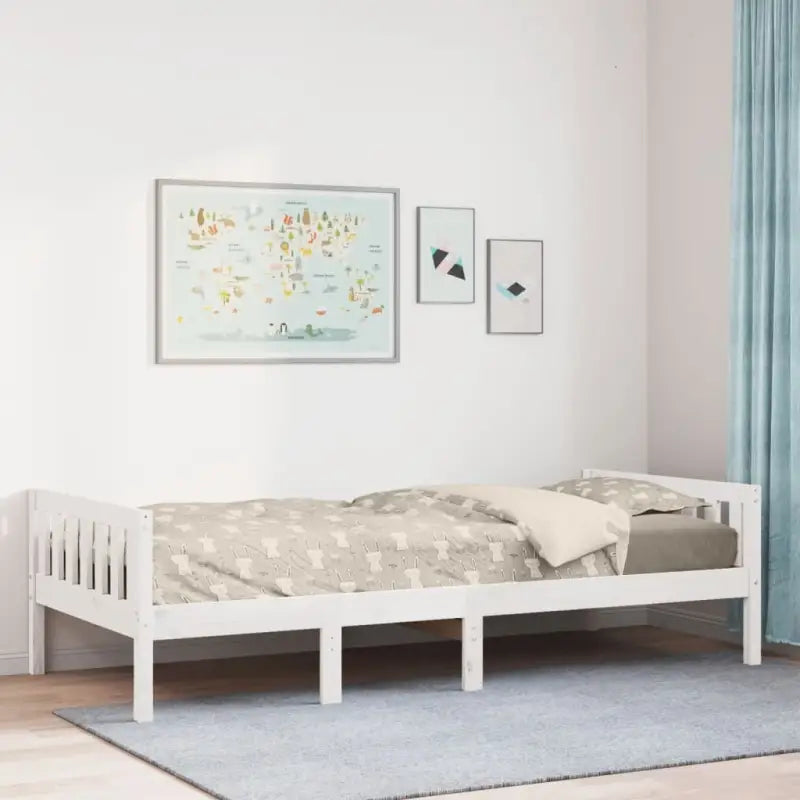 Kinderbed met massief grenenhout voor een duurzame nachtrust - Wit / 90 x 200 cm - Bedden & bedframes