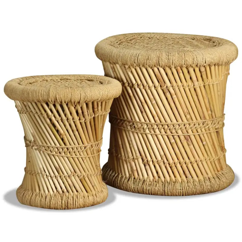 Klapstoelen en krukken levering bevat natuurlijke bamboe set - Bruin / 2 - Klapstoelen & krukken