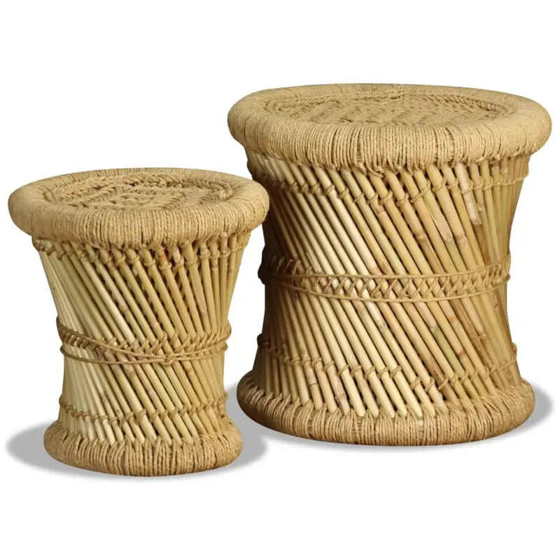 Klapstoelen en krukken levering bevat natuurlijke bamboe set - Bruin / 2 - Klapstoelen & krukken