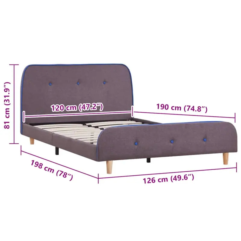 Klassiek bedframe met houten poten voor elegante slaapkamerstijl - Bedden & bedframes