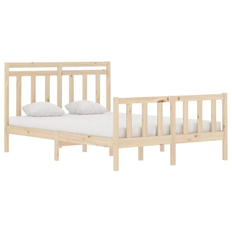 Klassiek bedframe met massief grenenhout en multiplex lattenbodem - Bedden & bedframes