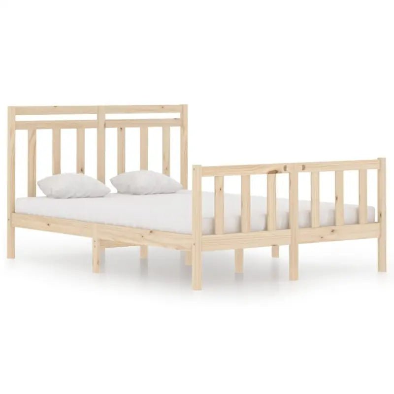 Klassiek bedframe met massief grenenhout en multiplex lattenbodem - Bedden & bedframes