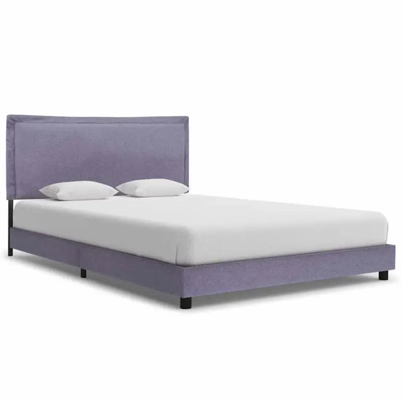Klassiek bedframe met massief houten poten en elegante uitstraling - Lichtgrijs / 135 x 190 cm - Bedden & bedframes